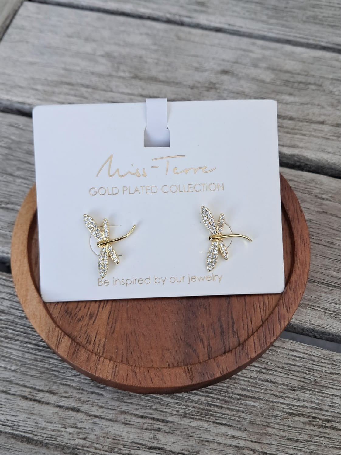 Oorbellen Libelle in goud