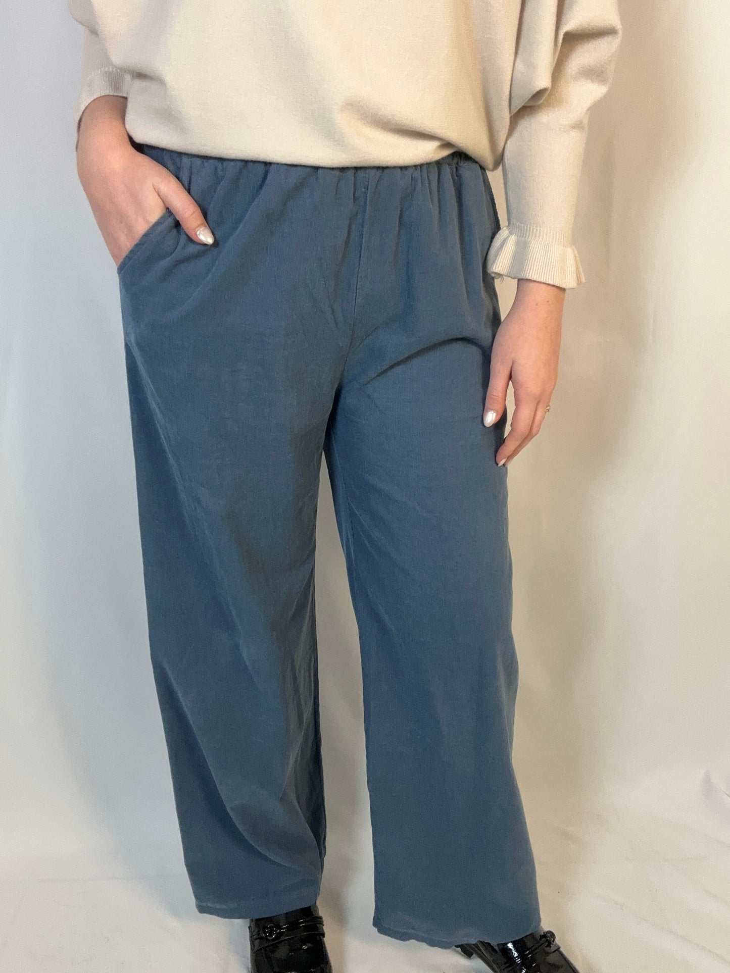 Fijn ribbelbroek Broek Léonie - burgundy