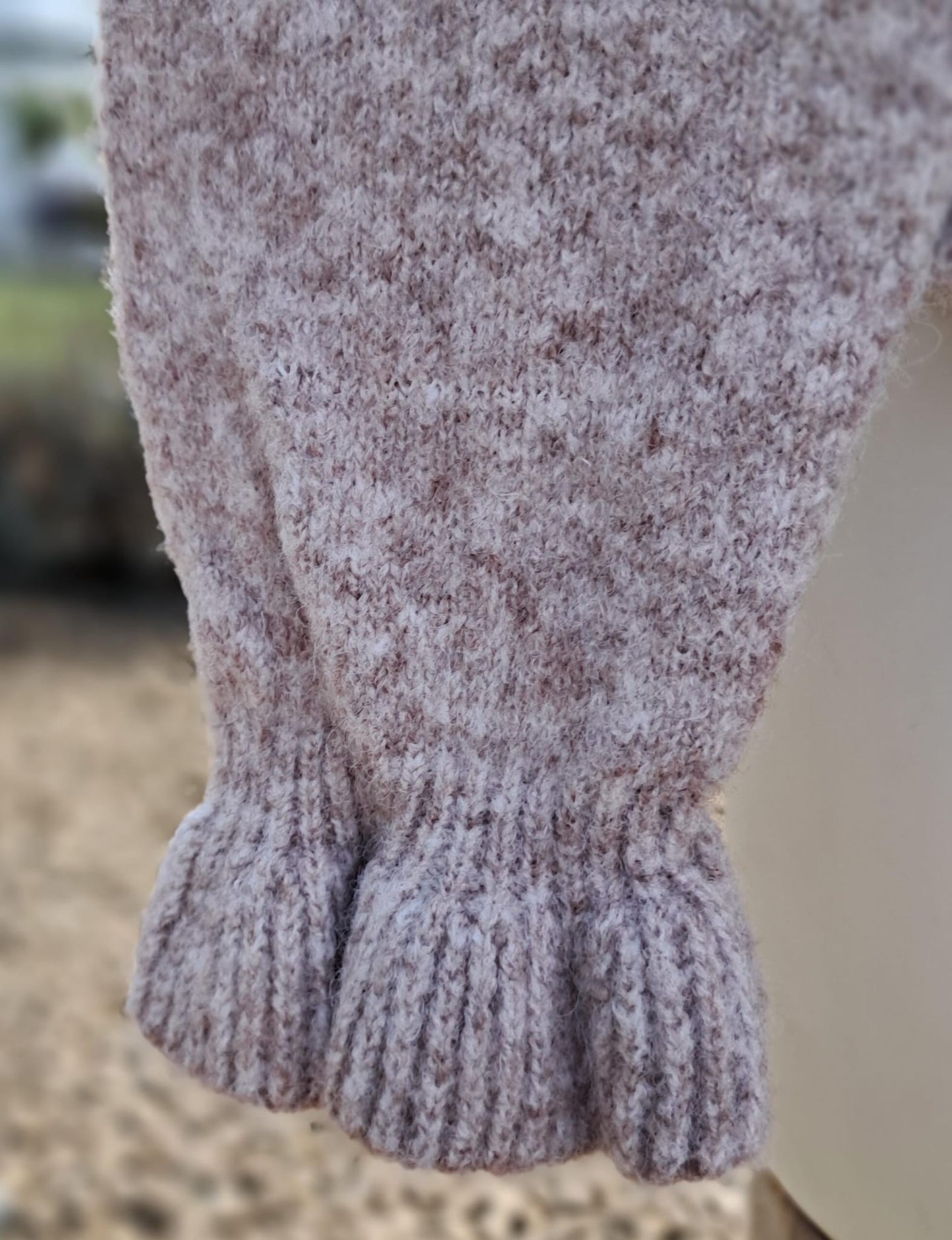 Gilet met knopenrij vooraan en ruffle-mouw, in 2 kleuren, TU