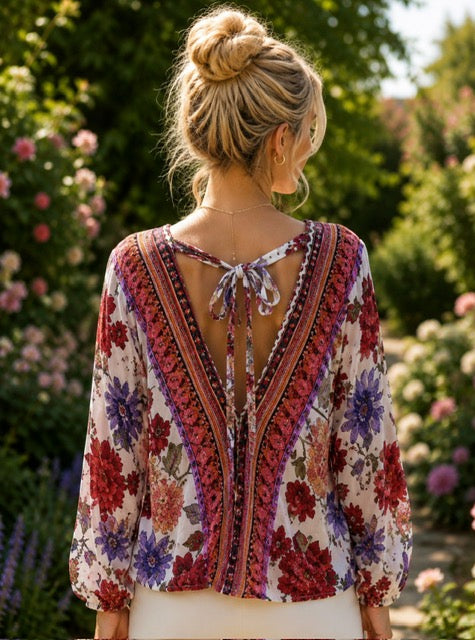 Blouse Boho Rood TdS TU ( 36-44 )