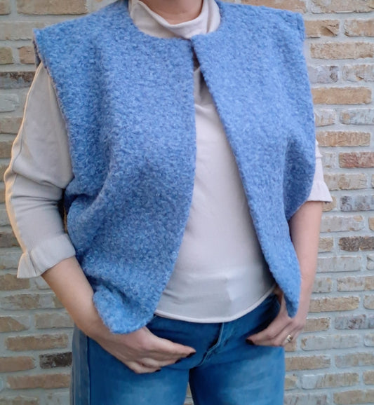 Trui Camille met rufflemouw - Terra di Siena : beige