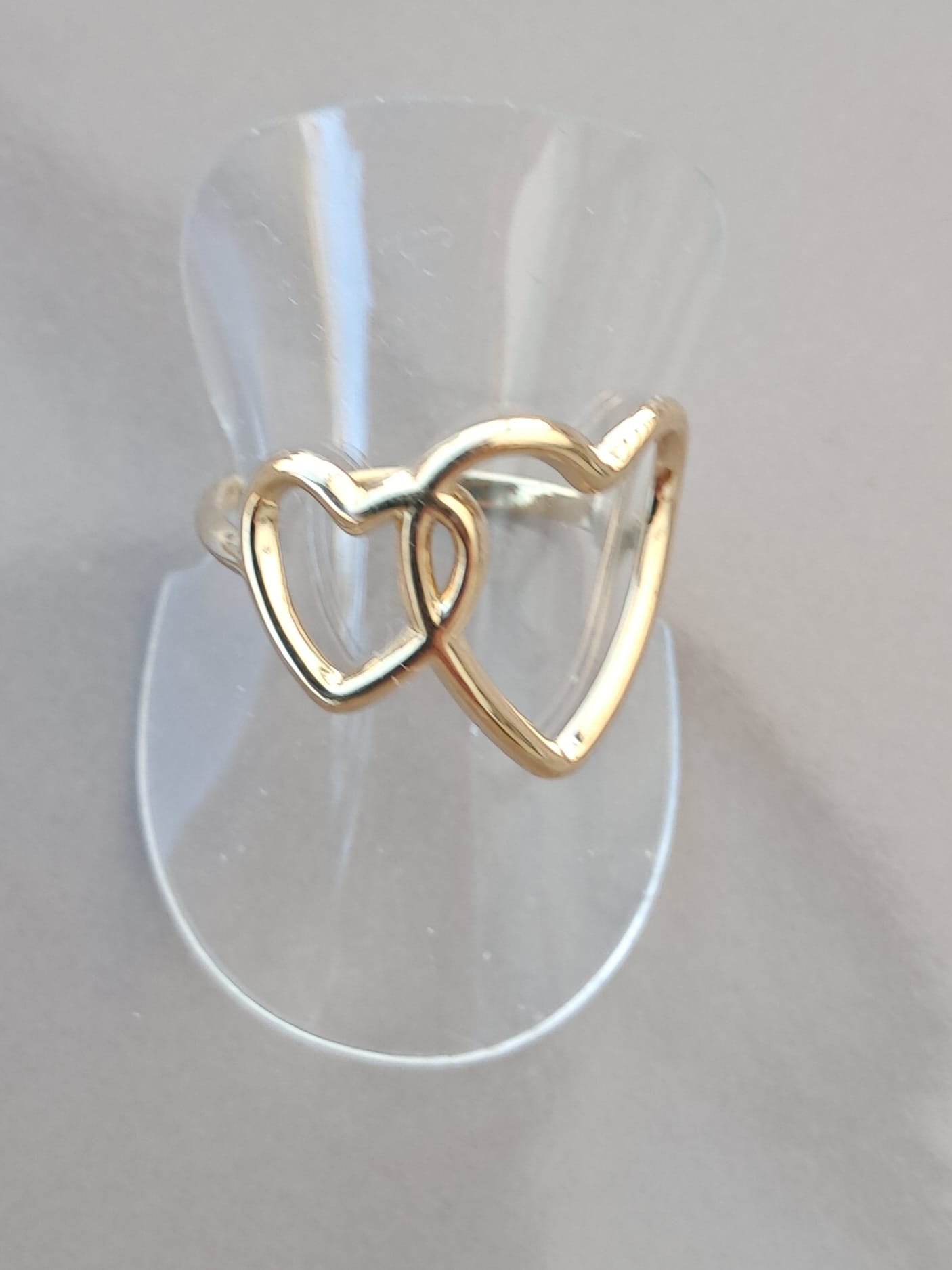 ring met 2 hartjes