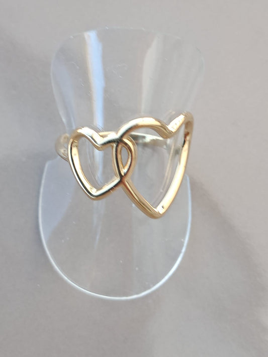 ring met 2 hartjes