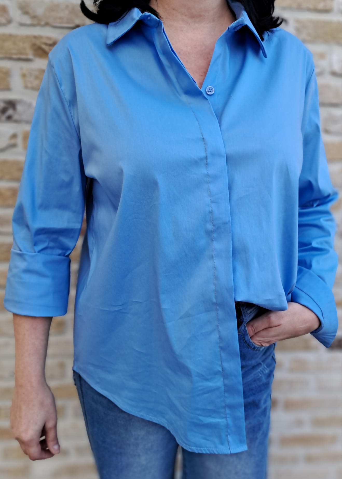 Hemd in blauw, wit of rood TU   Terra di Siena