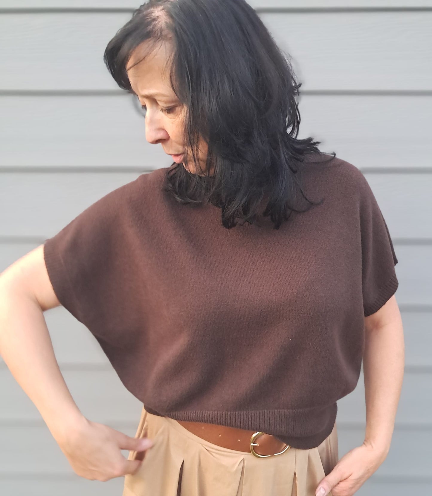 Fijn gebreide, mouwloze top in 5 kleuren,  TU