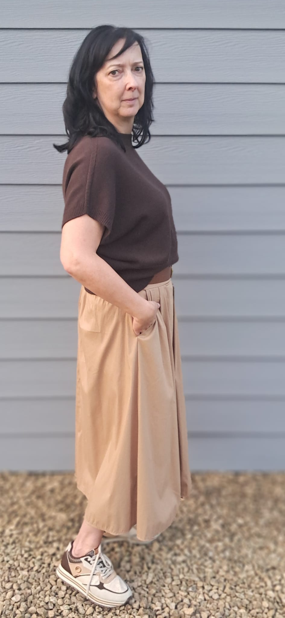 Middellange rok in 2 kleuren  TU  TdS