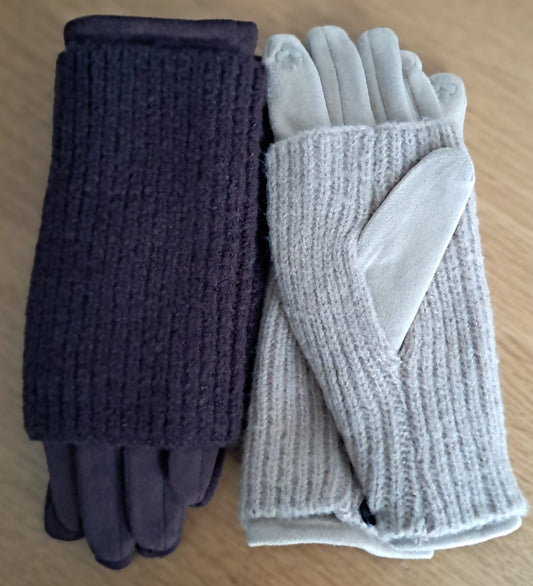 Handschoenen met afneembaar vingertopgedeelte, warm en funtioneel, in 2 kleuren