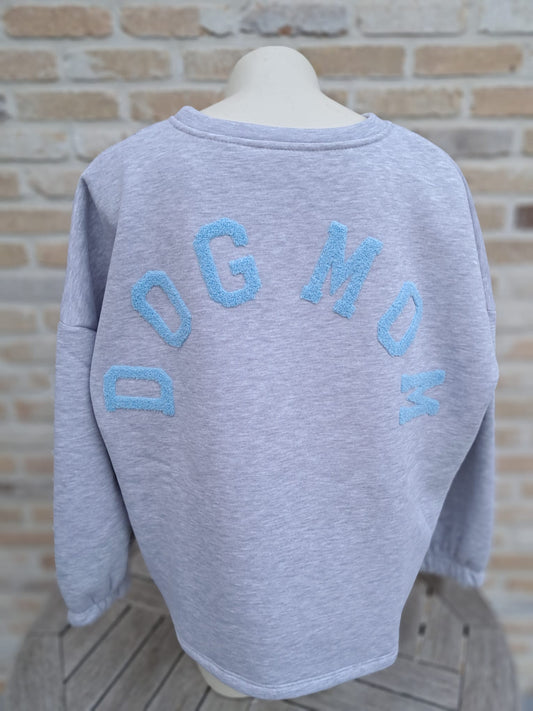Pull DOGMOM grijs-lichtblauw