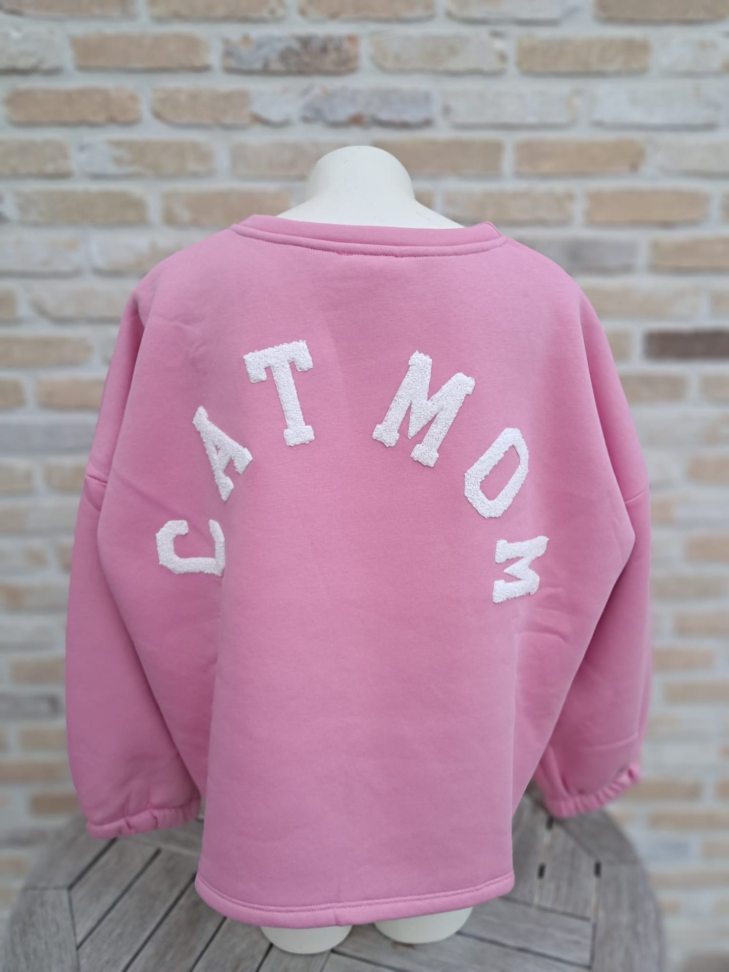 Pull CATMOM  roze - wit     TU