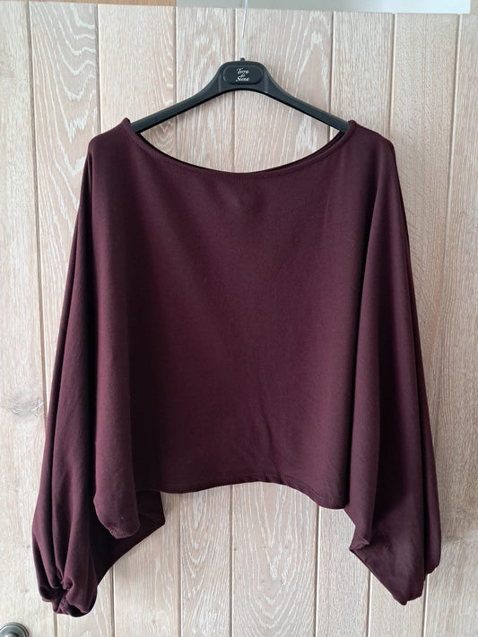 Top Mona  aubergine   TdS   TU (36-46)