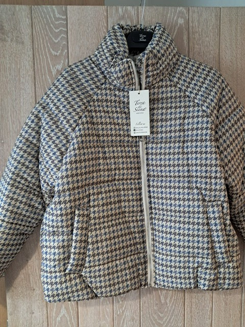 Gewatteerde pufferjack  Rosy   TdS   pied-de-poule (beige, bruin,blauw)  TU (36-42)