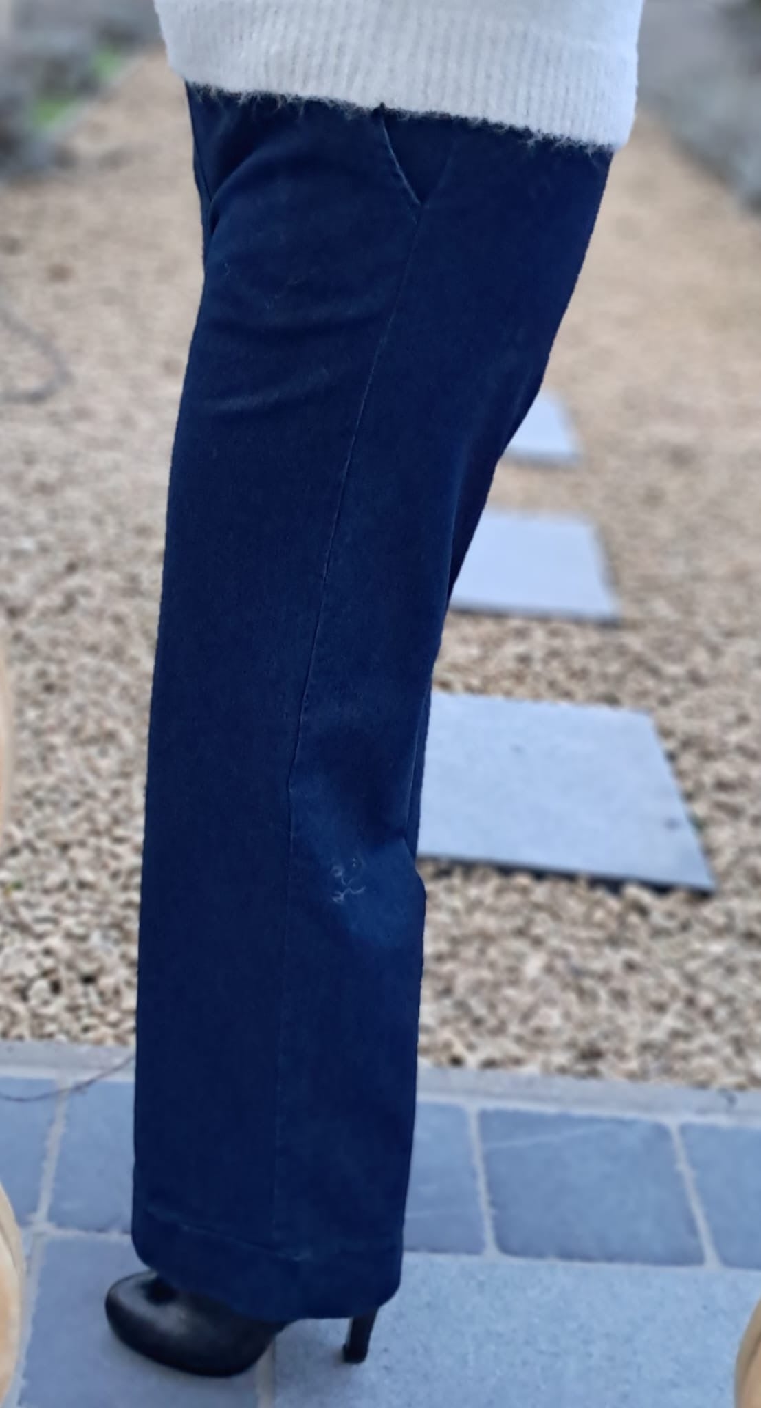 Donkerblauwe, losvallende jeans met rechte pijpen, XXL (44) -  XXXL (46)