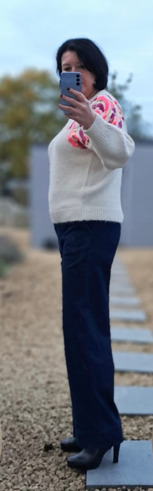 Donkerblauwe, losvallende jeans met rechte pijpen, XXL (44) -  XXXL (46)