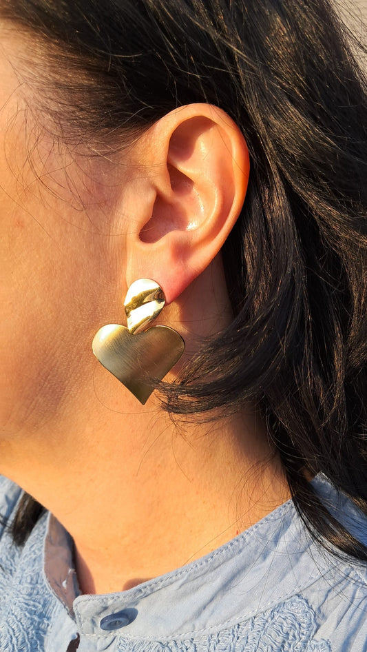 oorbellen hart uit druppel