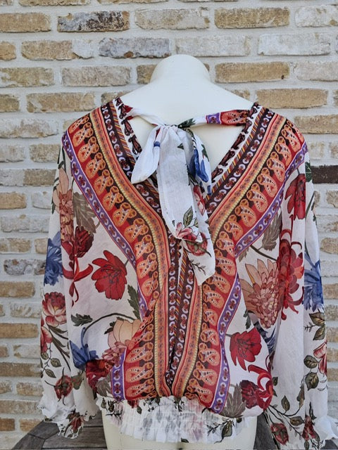 Blouse Boho Rood  TdS  TU ( 36-44 )