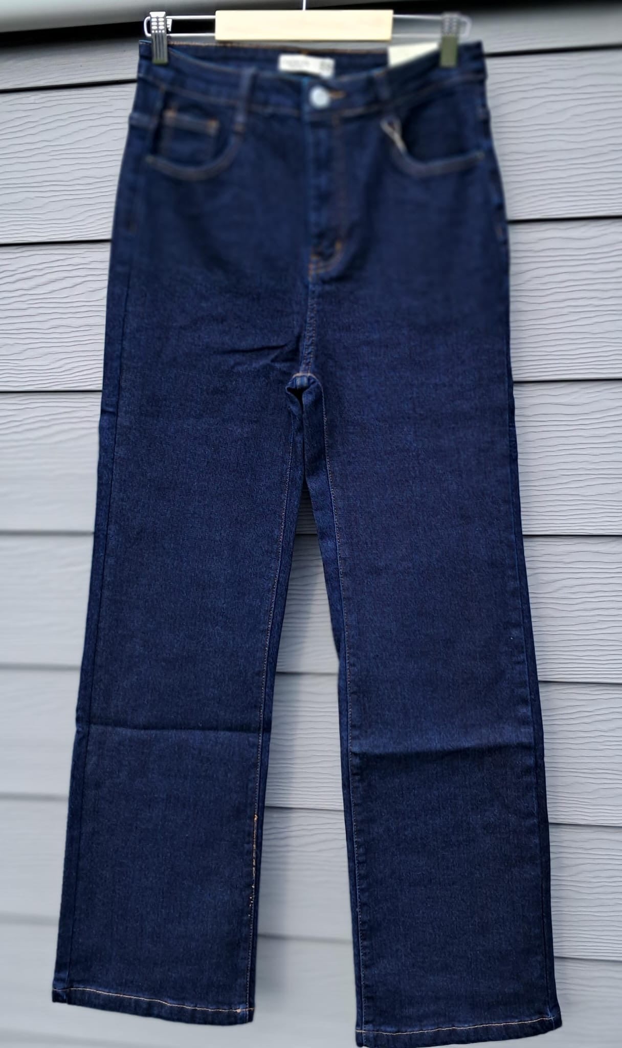 Rechte jeans in donkerblauw
