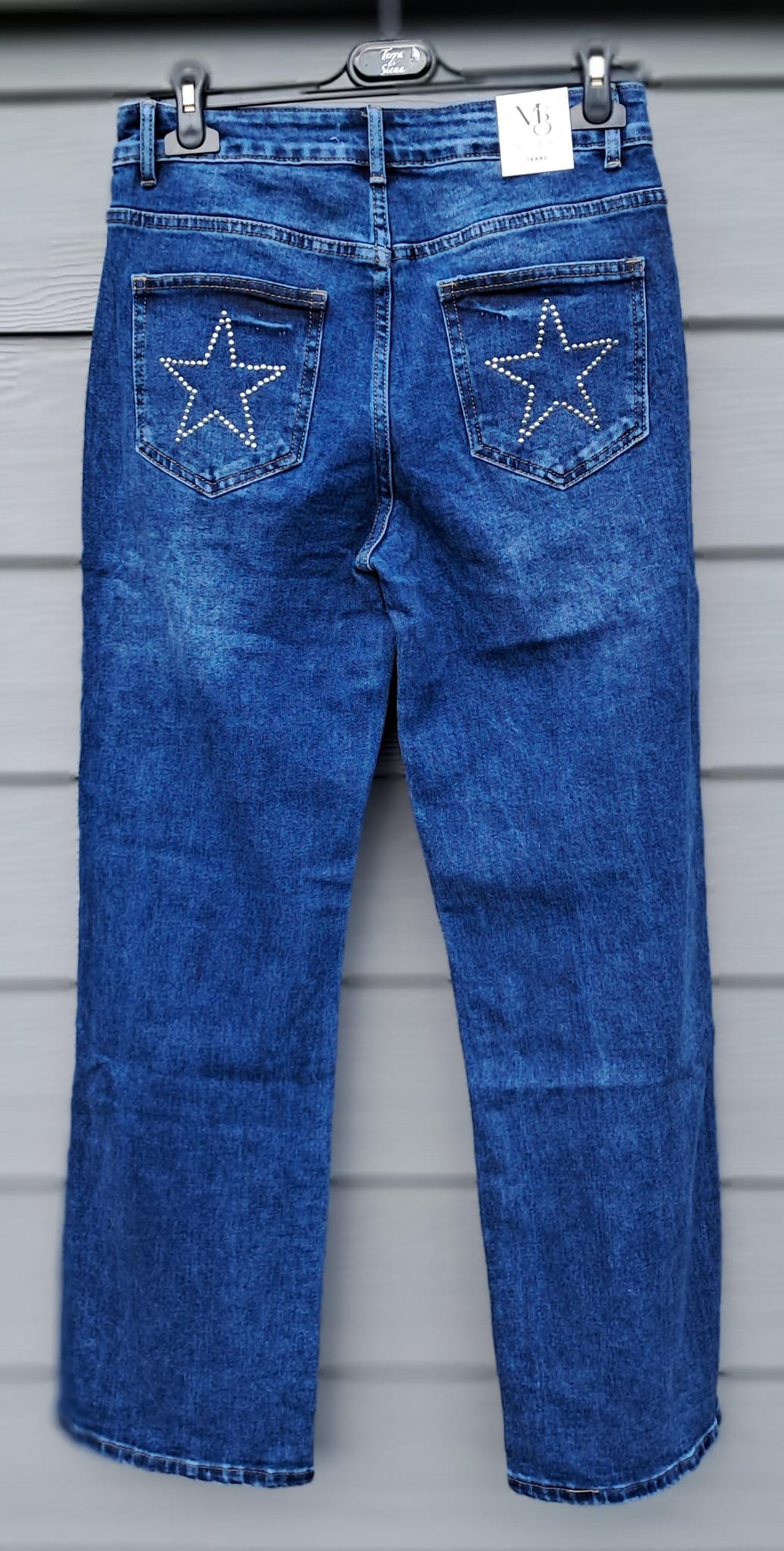 Jeans met ster op zak, 2 kleuren