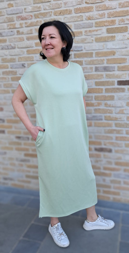 Midi T-shirt-jurk Nola Mintgroen