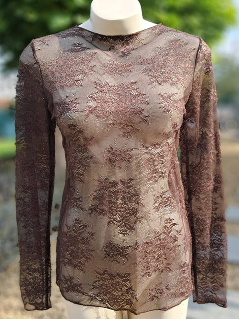 Must-have kanten top met lange mouwen ( 4 kleuren) TU