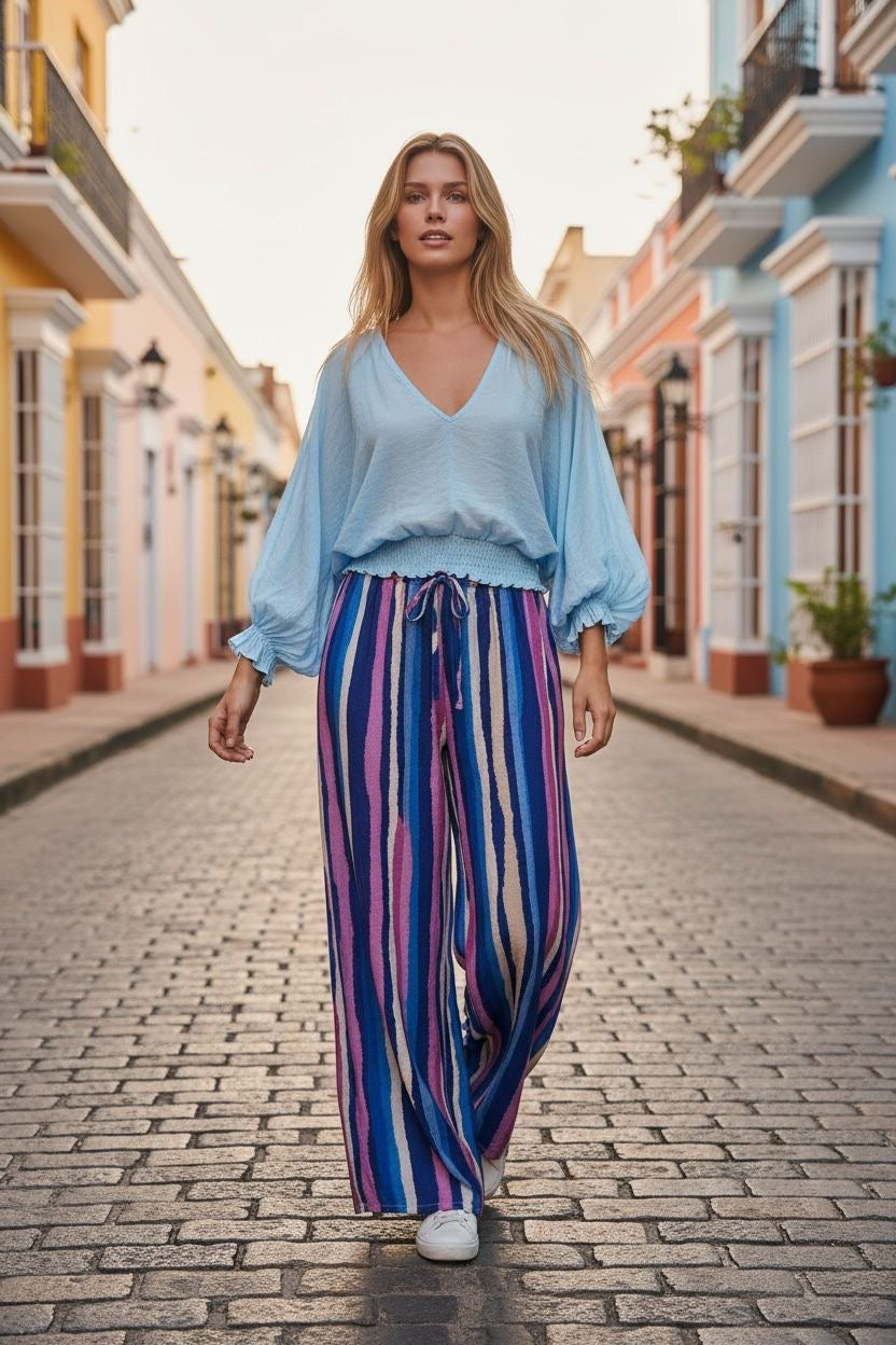 Blouse Aura Licht-blauw  TU (36-42)