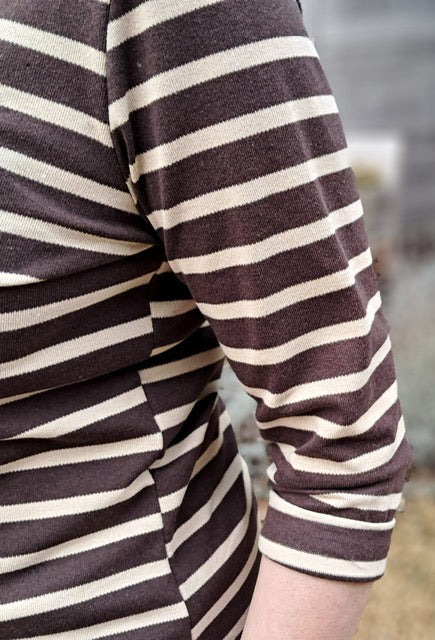 Gestreepte t-shirt met lange mouwen, in 3 kleuren